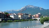 Lower station with landscape and mountains and lakes in Grenoble ...