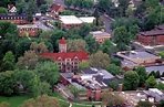 Aerial view of Whitman College campus in Walla Walla, Washington ...