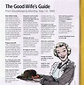 Housewife | The good wife's guide, Good wife, Housewife