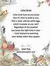 Little Bird Poem | Bird poems, Little birds, Bird quotes