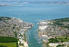 Cowes Harbor in Cowes, Isle of Wight, England, United Kingdom - harbor ...