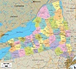 Detailed Political Map of New York State - Ezilon Maps