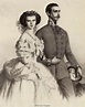 Real Couple Franz Josef I and Empress Elisabeth of Austria in 1858