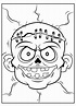 Cara Zombie Divertido para colorear, imprimir e dibujar –ColoringOnly.Com