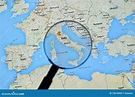 Italia en Google Maps imagen de archivo editorial. Imagen de pantalla ...