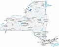 New York State Map - Places and Landmarks - GIS Geography