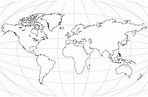 Black And White World Map - 20 Free PDF Printables | Printablee