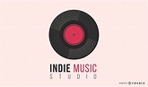 Indie Music Vinyl Record Logo Design Vector Download