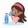 dibujos animados dibujo de Bebiendo agua 26782239 Vector en Vecteezy