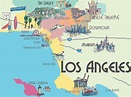 Los Angeles California - Map Of Greater L.A. with Highlights Mixed ...