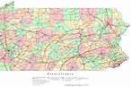 8 Free Printable Map of Pennsylvania Cities [PA] With Road Map | World ...