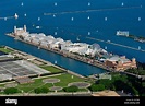 Navy Pier am Lake Michigan, Blick vom John Hancock Center in Chicago ...