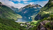 Timelapse, Geiranger fjord, Norway - 4K ULTRA HD, 4096x2304. It is a 15 ...