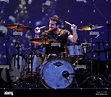 Drummer Chris Tyrrell of Lady Antebellum performs with Hillary Scott ...