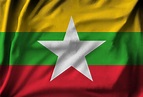 Flag of Myanmar Burma 10178383 Stock Photo at Vecteezy