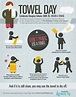 Towel Day | Handtuchtag #infographic | Guide to the galaxy, Hitchhikers ...