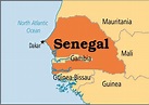 Senegal map - Senegal on world map (Western Africa - Africa)