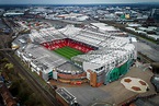 Aerial view of Old Trafford Stadium, home to Manchester United FC ...