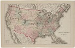 "Map of the United States of America, 1874"