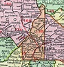 Fulton County, Georgia, 1911, Map, Rand McNally, Atlanta, Roswell, East ...