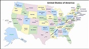 States and Capitals of the United States - Labeled Map