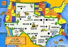 mapa del estado de texas