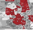 Área de Houston mapa - Mapa da área de Houston (Texas - EUA)
