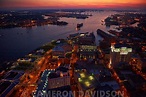 AerialStock | Downtown Norfolk Virginia at night.