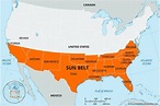Sun Belt | Region, United States, & Map | Britannica