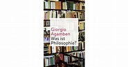 Was ist Philosophie? - Giorgio Agamben | S. Fischer Verlage