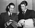 Ronald & Neil Reagan Reading Script by Bettmann