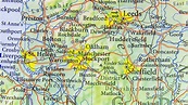 Mapa de Manchester - Inglaterra