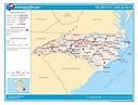 Large detailed map of North Carolina state. North Carolina state large ...
