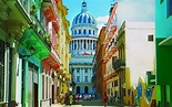 Cuba is all about colours, the streets are lined with colourful ...