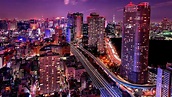 Hình nền Thành phố Tokyo Màu tím - Top Những Hình Ảnh Đẹp