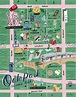 Illustrated Oak Park Map Print 11x14 | Etsy