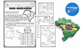 Brasil regiões - Mapa - SOS Professor Atividades - 5º ano