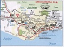 Santa Barbara road map, free map Santa Barbara city surrounding area