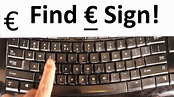 How to find Euro sign (€) on the keyboard - YouTube