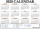 2024 Monthly Calendar Printable Free Yearly 2020 - Flss Orsola