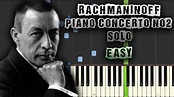 Rachmaninoff - Piano Concerto No.2 - Solo EASY - [Piano Tutorial ...
