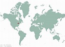 Toronto on world map - Map of Toronto on world (Canada)