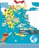 Vetores de Mapa Do Desenho Animado Da Grécia e mais imagens de Mapa ...