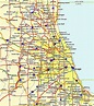 Chicago mappa - mappa della Città di Chicago (Stati Uniti d'America)