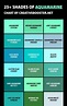 25+ Shades of Aquamarine Color (Names, HEX, RGB, & CMYK Codes ...