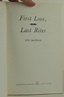 First Love, Last Rites | Ian McEwan | 1st Edition