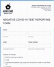 Negative COVID-19 Test Reporting Form Template | Jotform