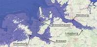 Karte vom Meeresspiegelanstieg – diese Gebiete in Deutschland sind ...