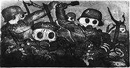 Otto Dix - Stormtroops Advancing Under Gas (1924) : museum