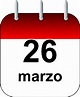 Que se celebra el 26 de marzo - Calendario